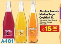 AKMİNA AROMALI MADEN SUYU ÇEŞİTLERİ 1L